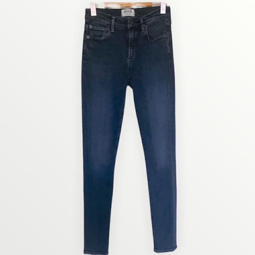 Agolde Blue Dark-Wash High-Rise Skinny Jeans Size 24